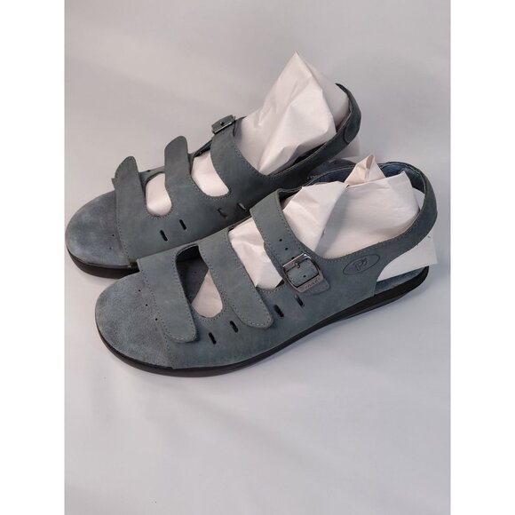 Propet  Leather Sandals Size 11 Grey Open Toe Adjustable Strap Comfortable Air C - Picture 1 of 9